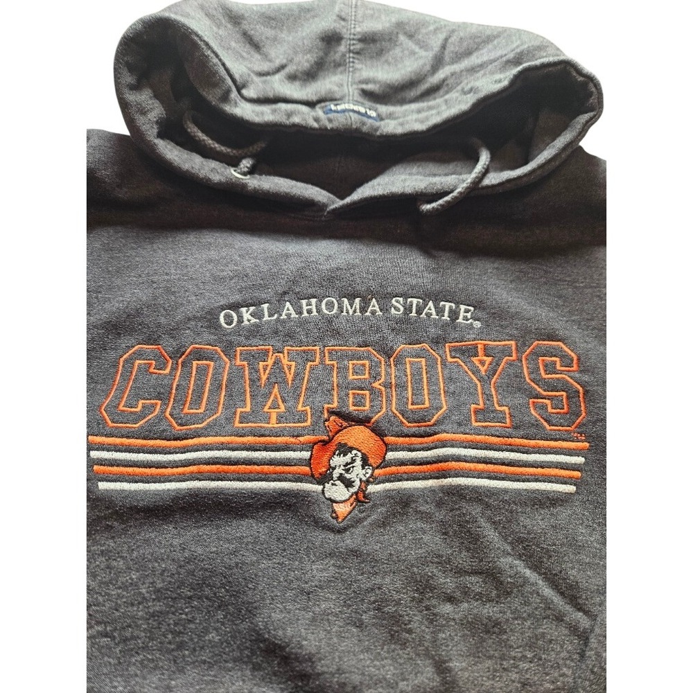 CI Sport Oklahoma State Cowboys Hoodie Gray Pistol Pete Mascot Large Mens